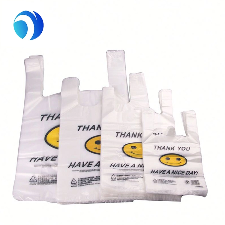 Wholesale Restaurant Food Package Take-out Bag Factory Price Color Printing Customization Compostable Shopping Vest Carry Bag Biodegradable HDPE T-Shirt Bag