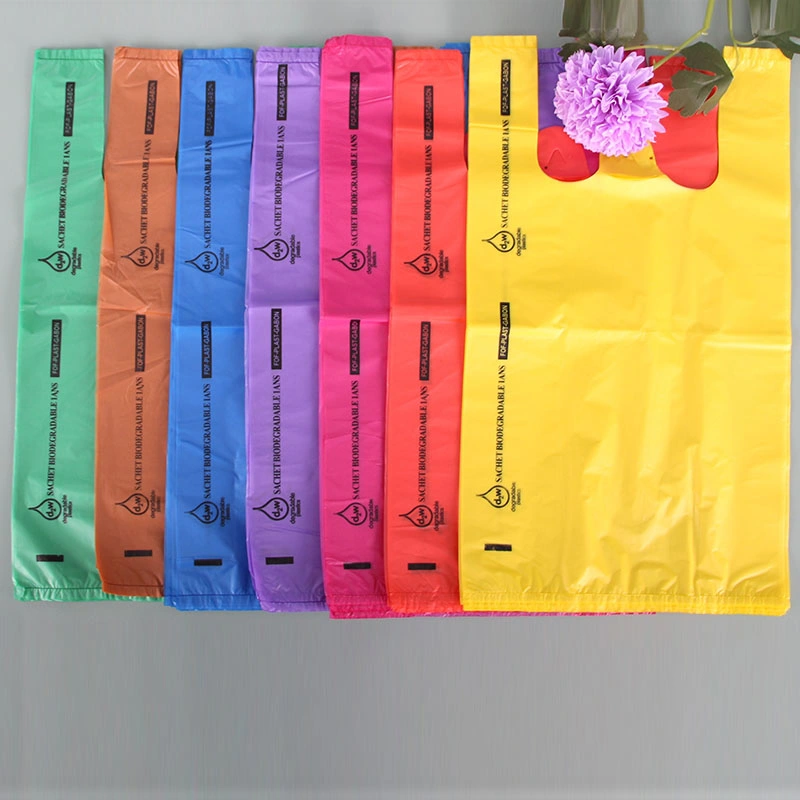 Colorful Printed HDPE Plastic T-Shirt Shopping Bags