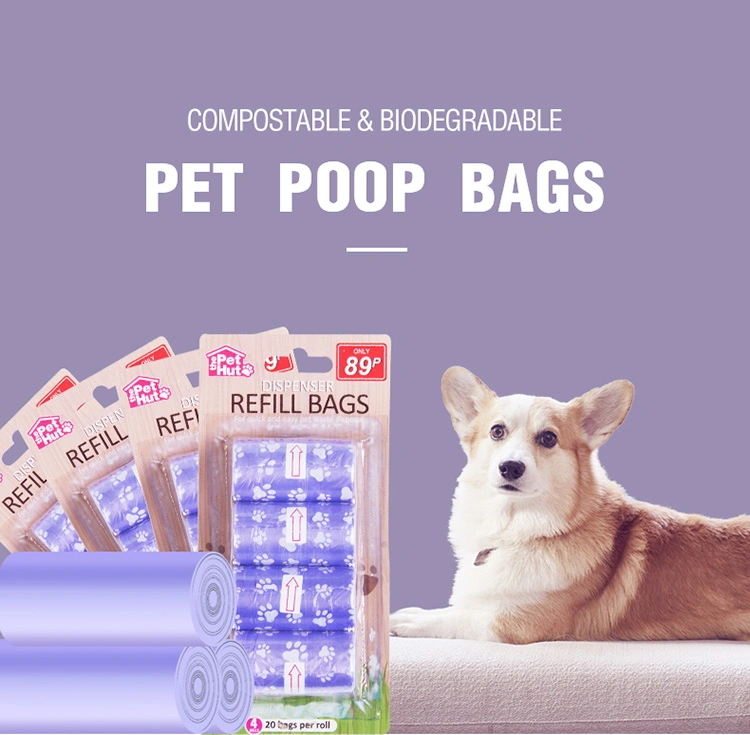 Biodegradable PE Pet ODM Garbage Bag Holder Dog Poop Plastic Bag Pet Supplies Cat Litter Waste Liner Pet Garbage Bag