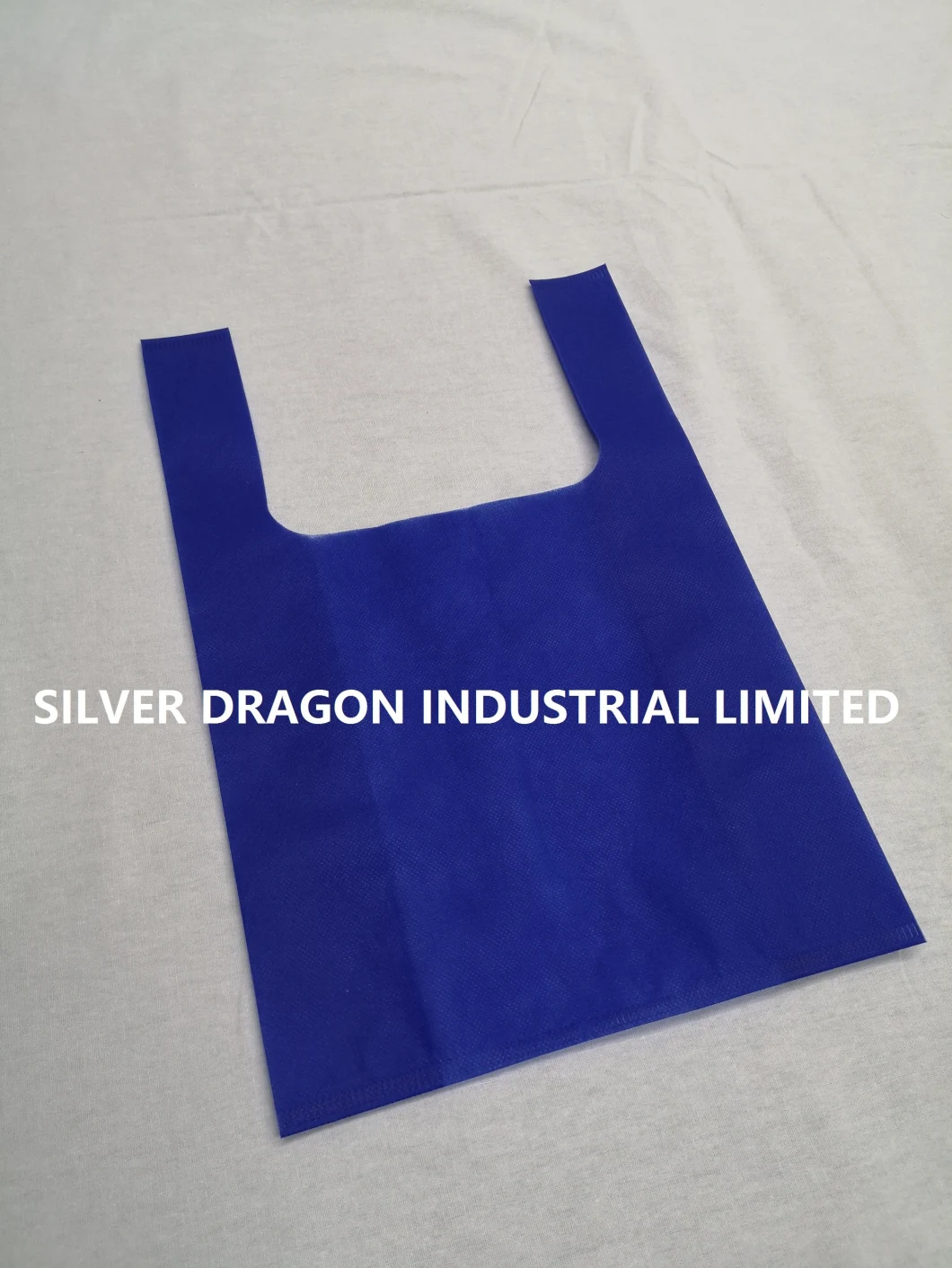 Non-Woven T-Shirt Shopping Bags with Large Size 32X61X20cm, 50GSM, Blue