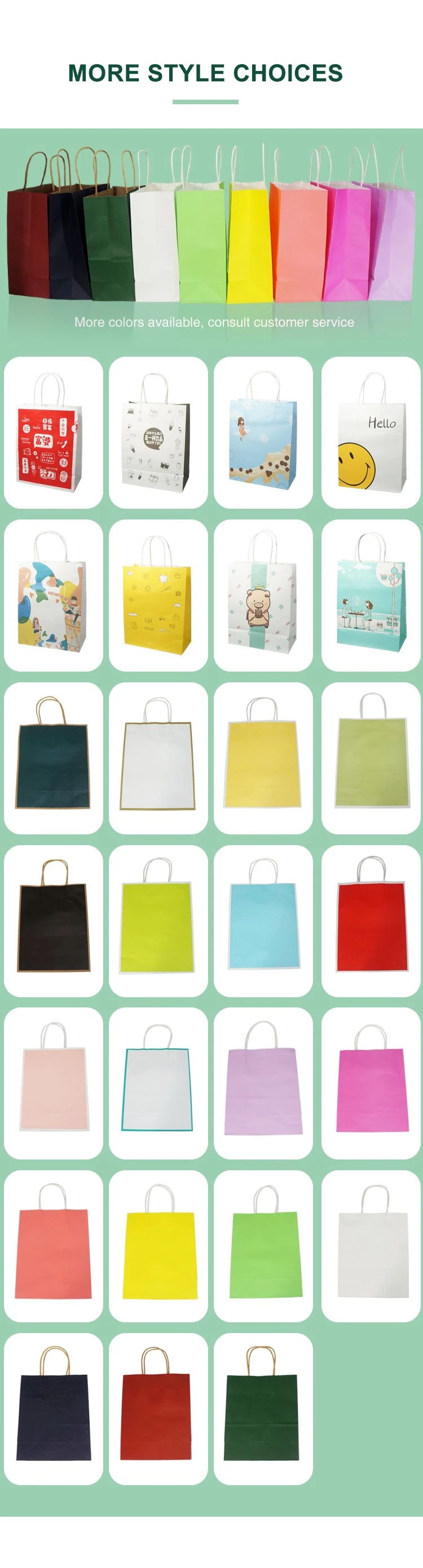 Biodegradable Custom Print Kraft Clothing Packaging Paper Bag with Handle Paper Shopping Bag