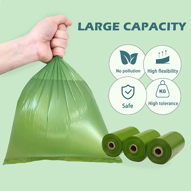 100% Biodegradable Corn Starch Extra Strong Kitchen Garbage Bag on Roll