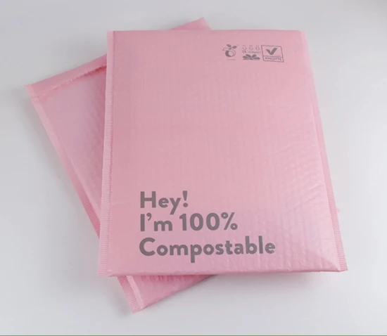 Biodegradable Self Adhesive Sealed Logo Peach Poly Mailer Envelope Plastic Mail Packaging Mailing Bag Postal for Clothing