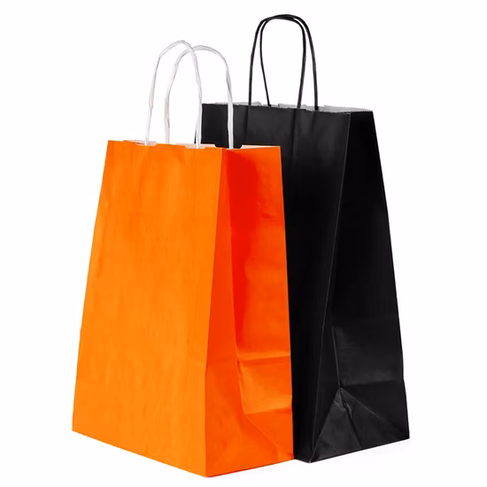 Fast Delivery Cheap Biodegradable Gift Clothes Packaging Brown Kraft Shopping Tote Paper Bags